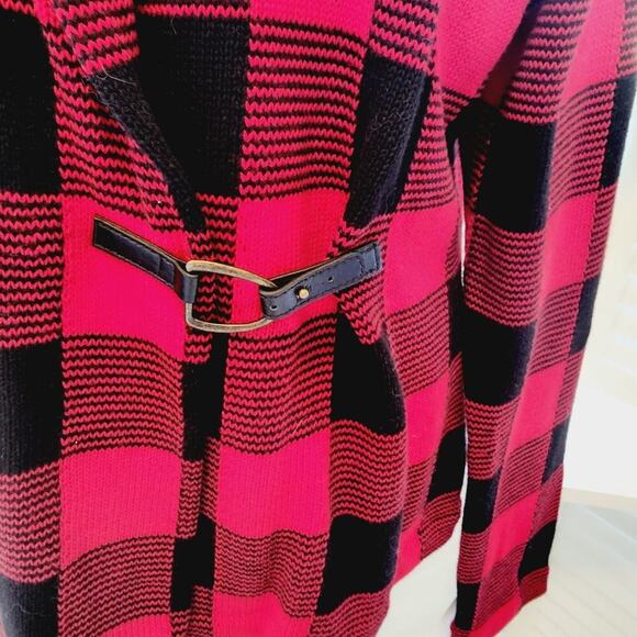 CHAPS NEW BUFFALO PLAID SWEATER WITH ADJ WAIST SIZE LARGE - Picture 2 of 6